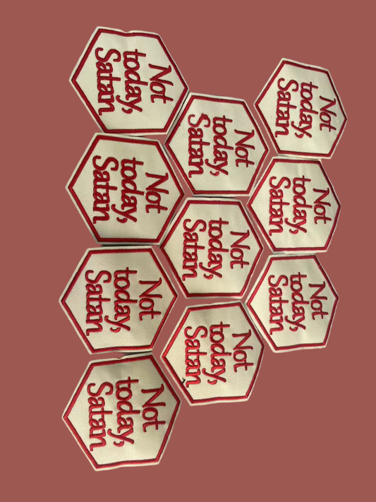 Not today satan 10pcs iron on small patched